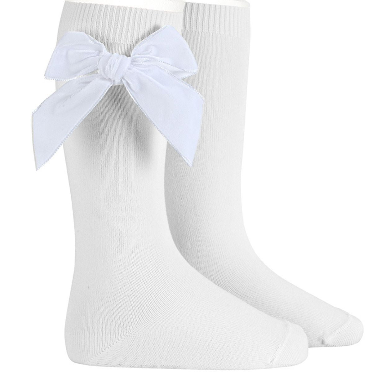 Medias cóndor terciopelo/blanco