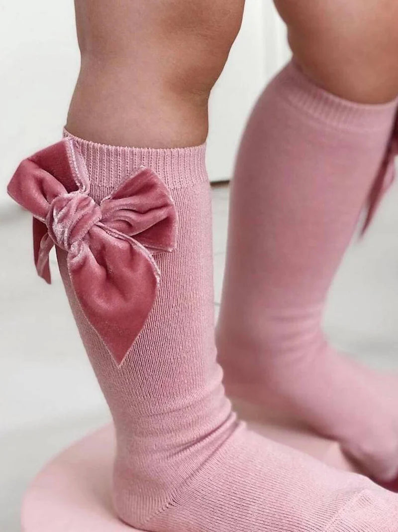 Medias cóndor terciopelo/ rosa palo