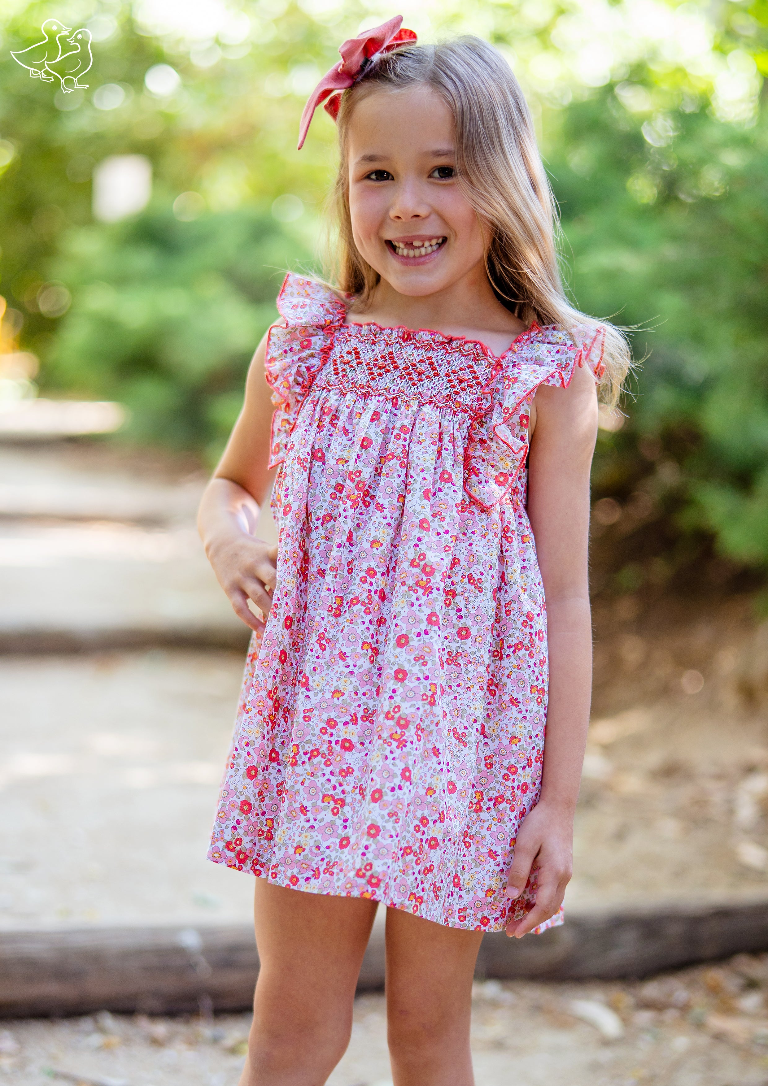 Smock dress Coral