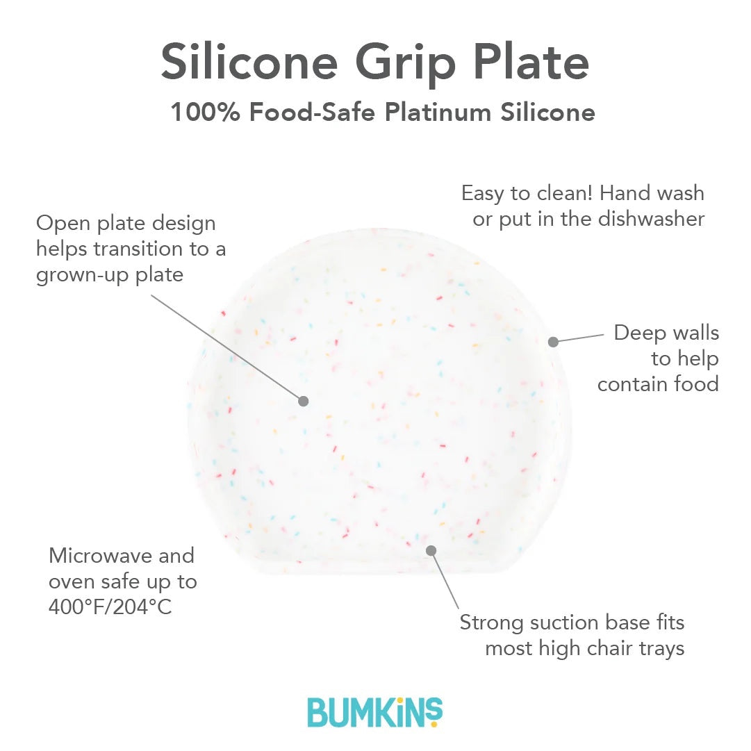 Silicone grip plate vanilla sprinkle