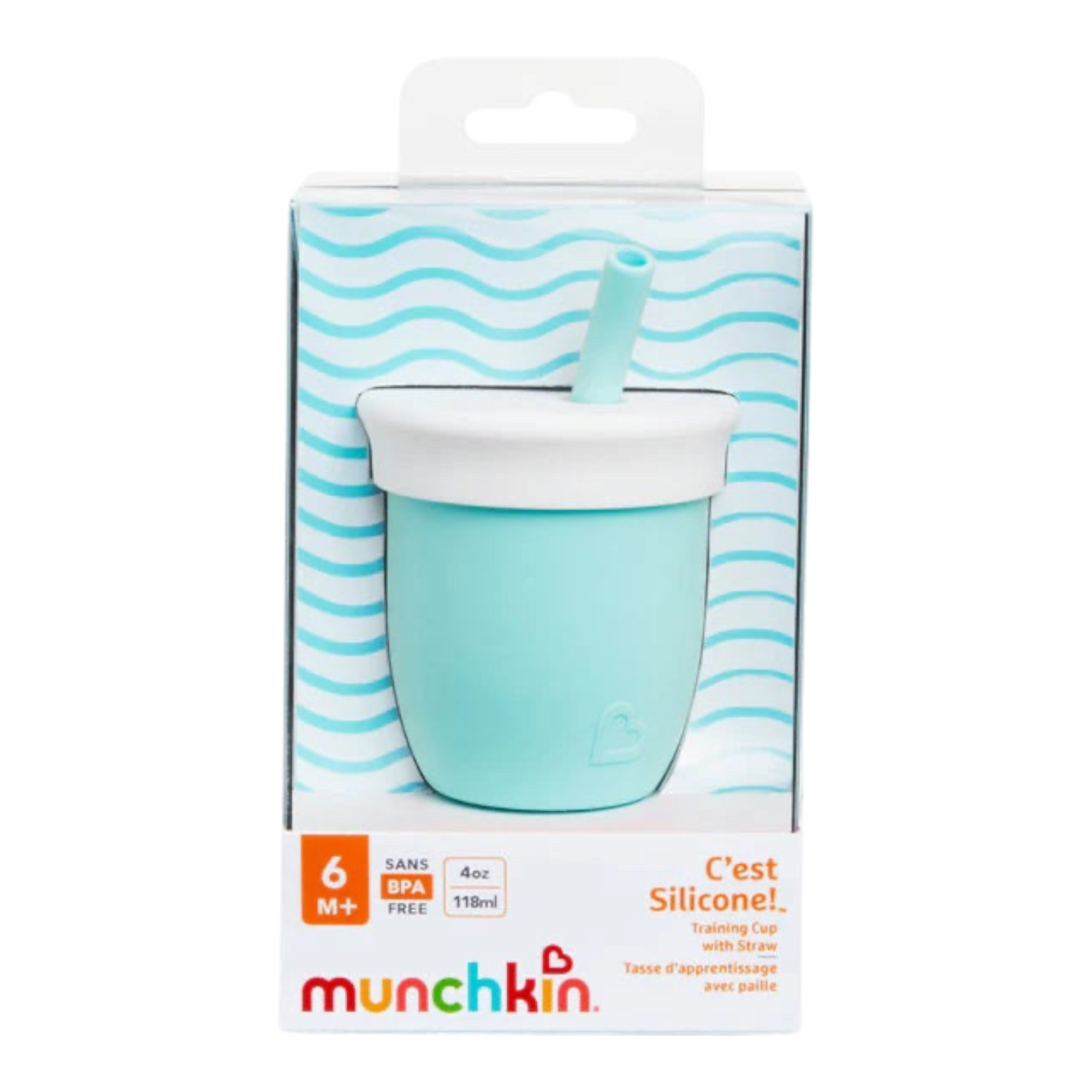 Training cup with straw