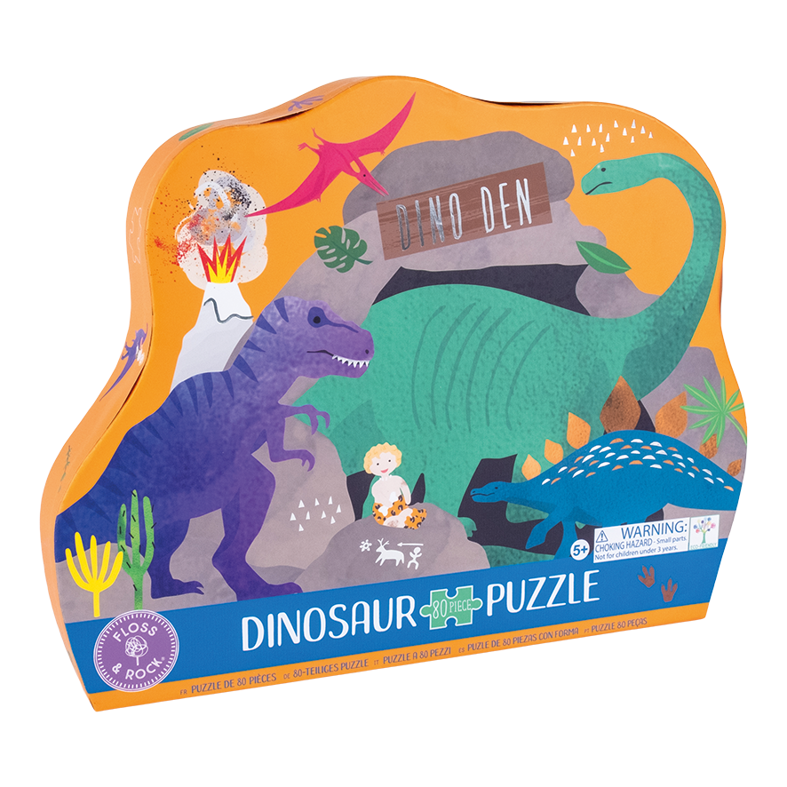 80 Piece Shaped Jigsaw - Dino