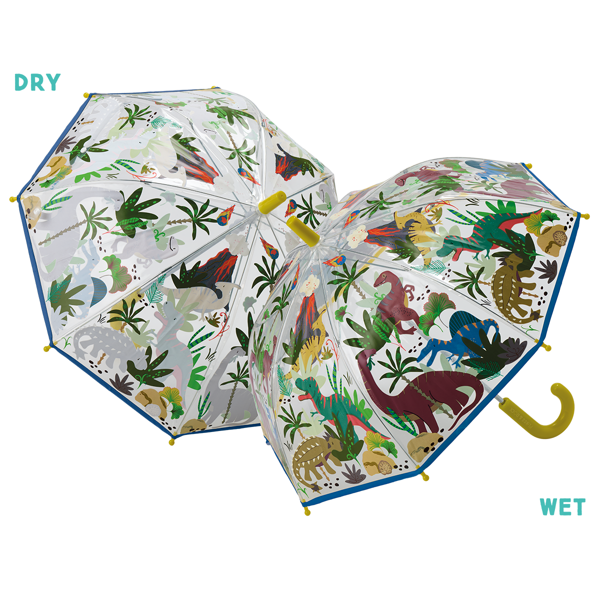 Transparent Colour Changing Umbrella - Dino