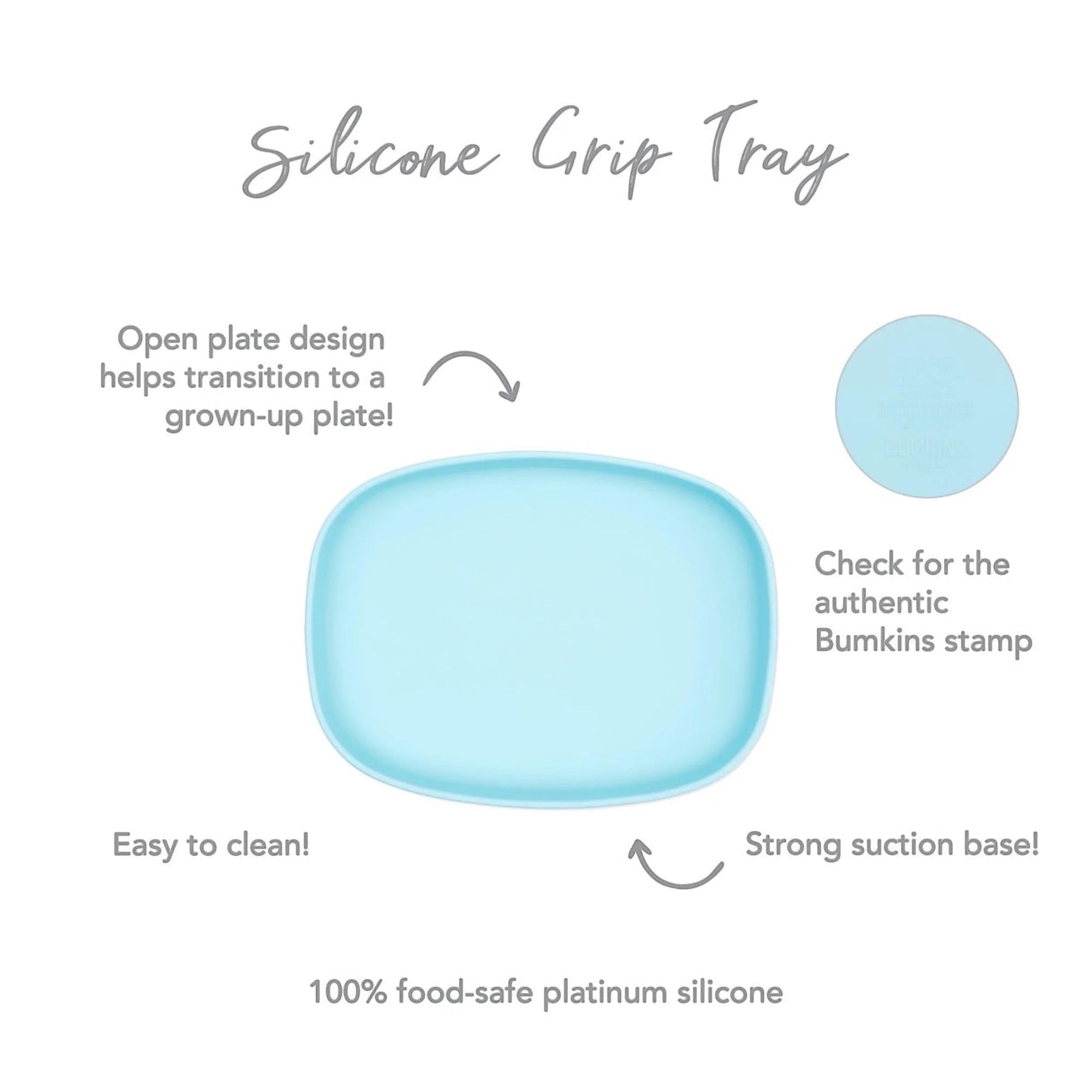 Silicone grip tray blue