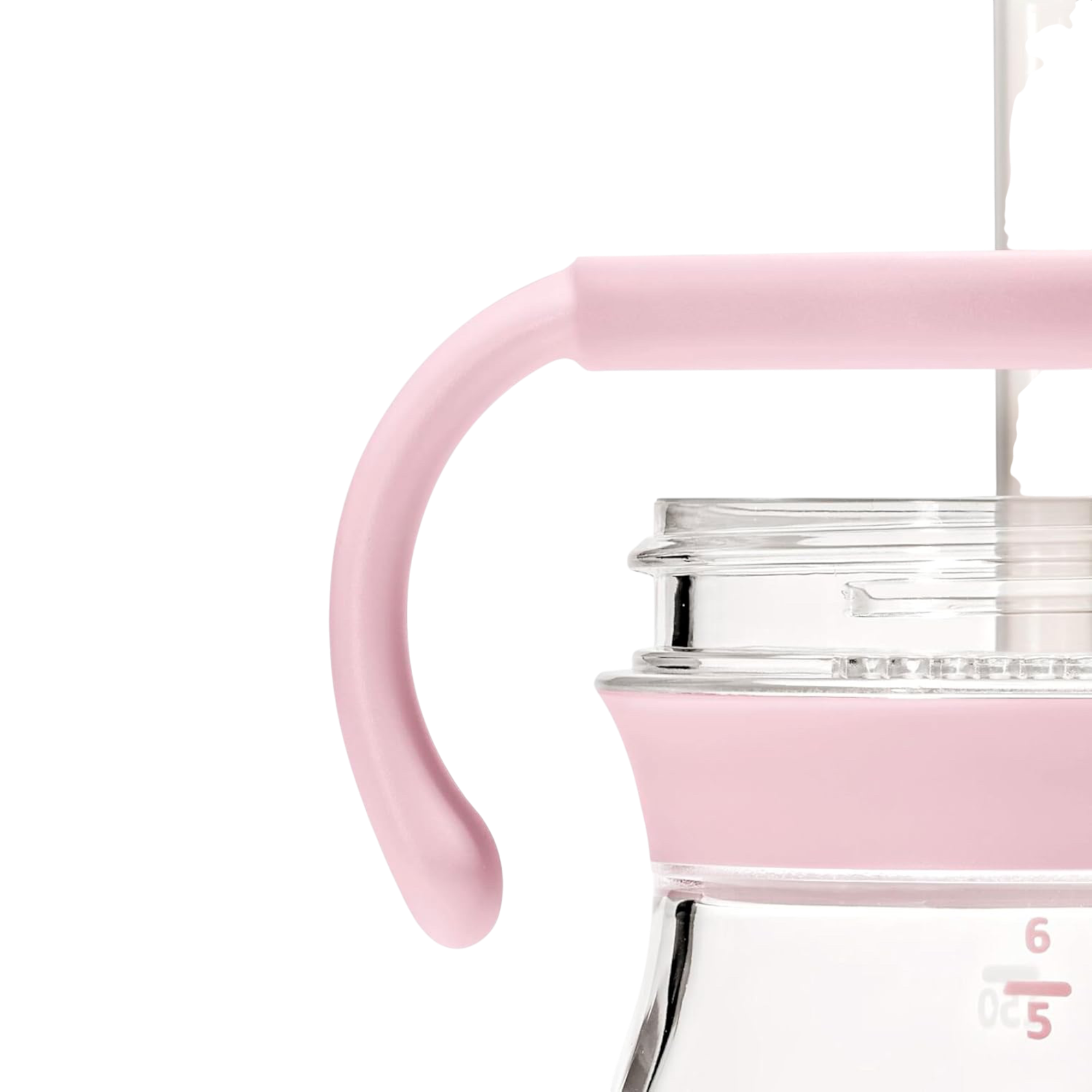 Transitions straw cup with removable handles 6 oz blossom