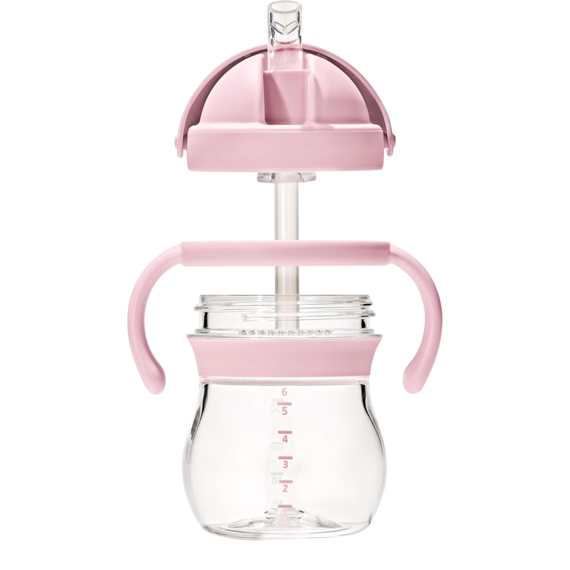 Transitions straw cup with removable handles 6 oz blossom