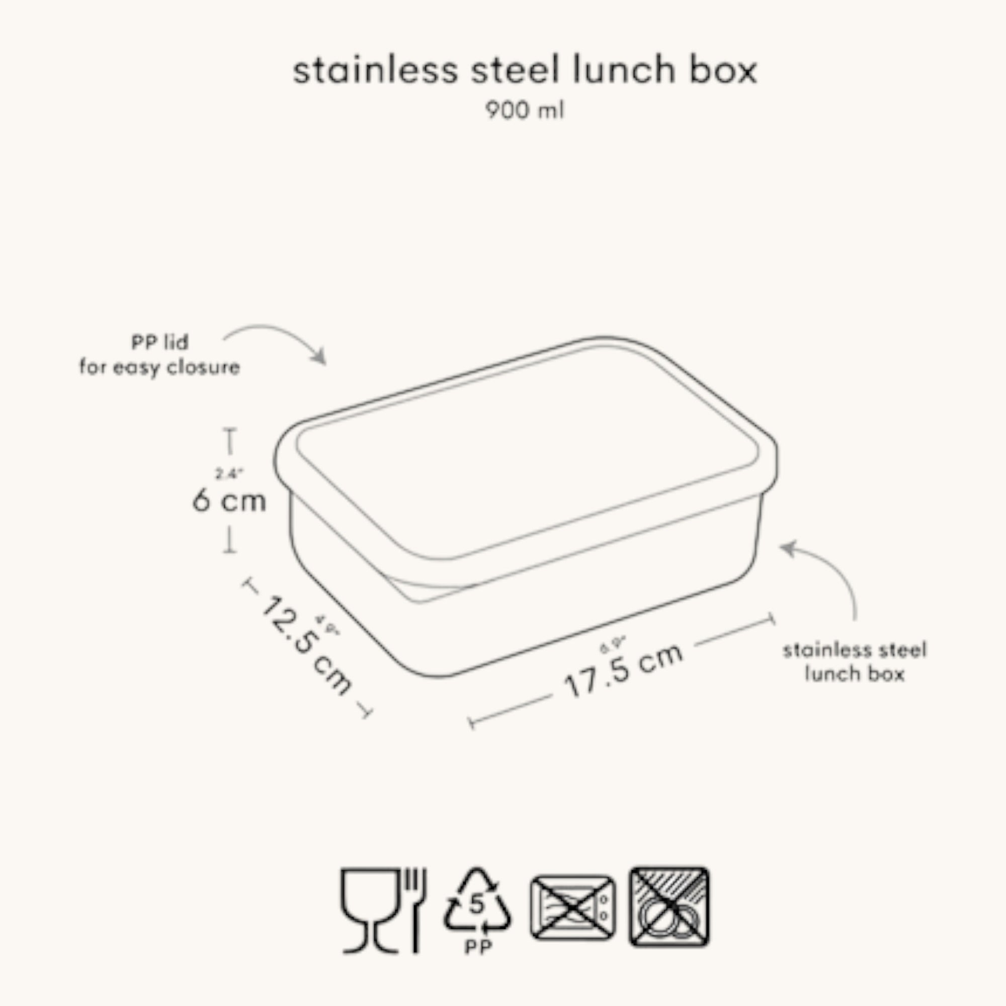 Stainless steel lunch box: PRINCESSES
