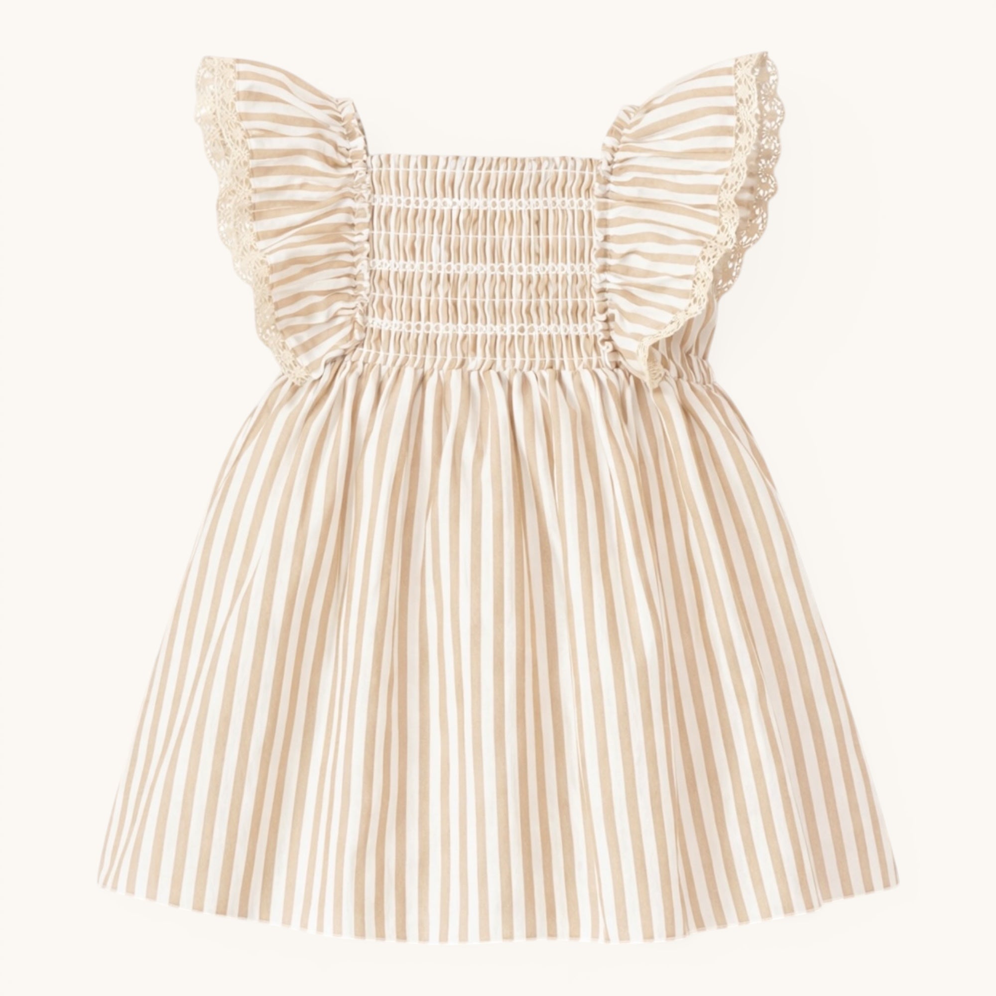Beige striped dress - Valentina
