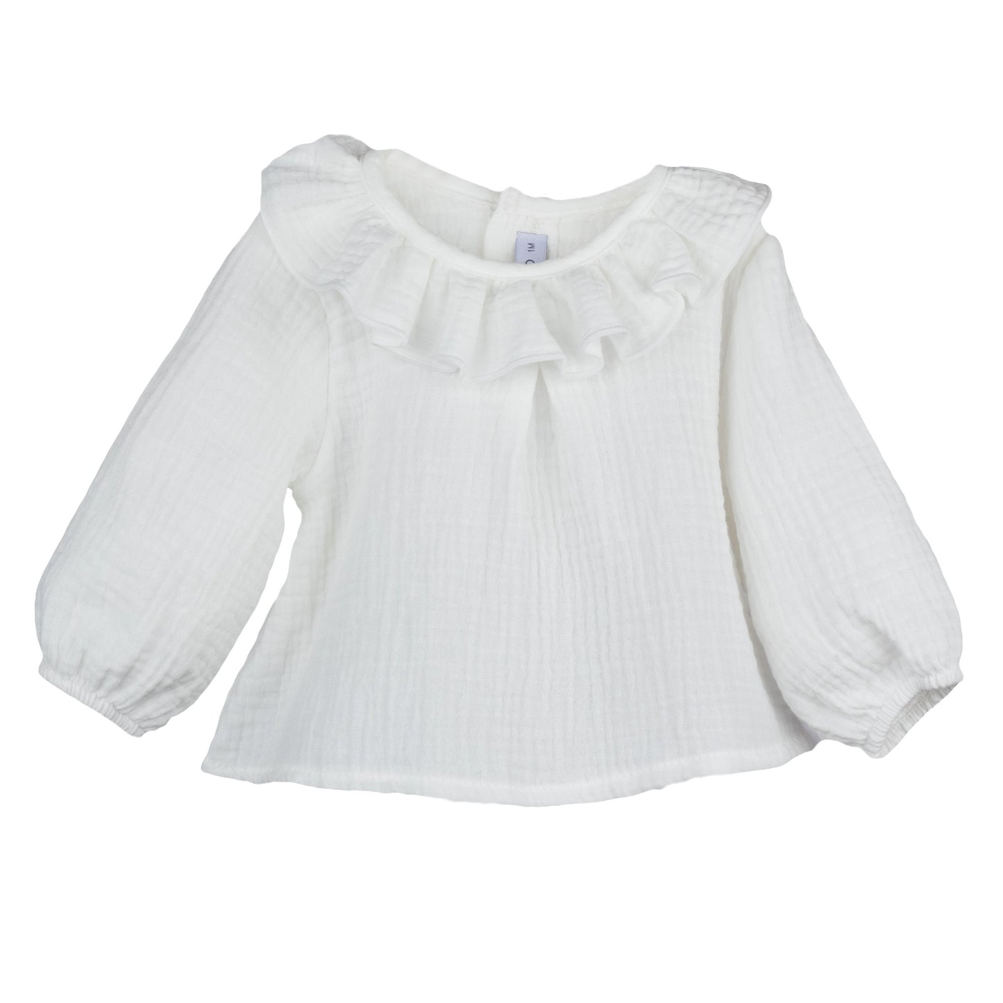 Blusa Cuello Volante Natural Estena