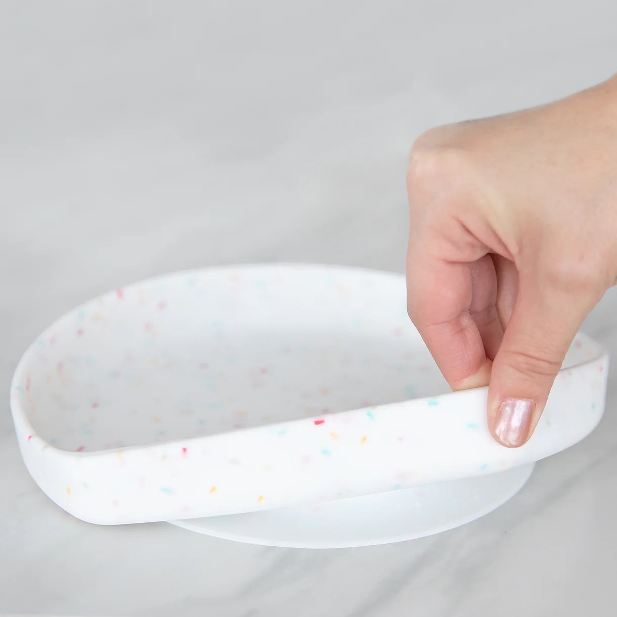 Silicone grip plate vanilla sprinkle