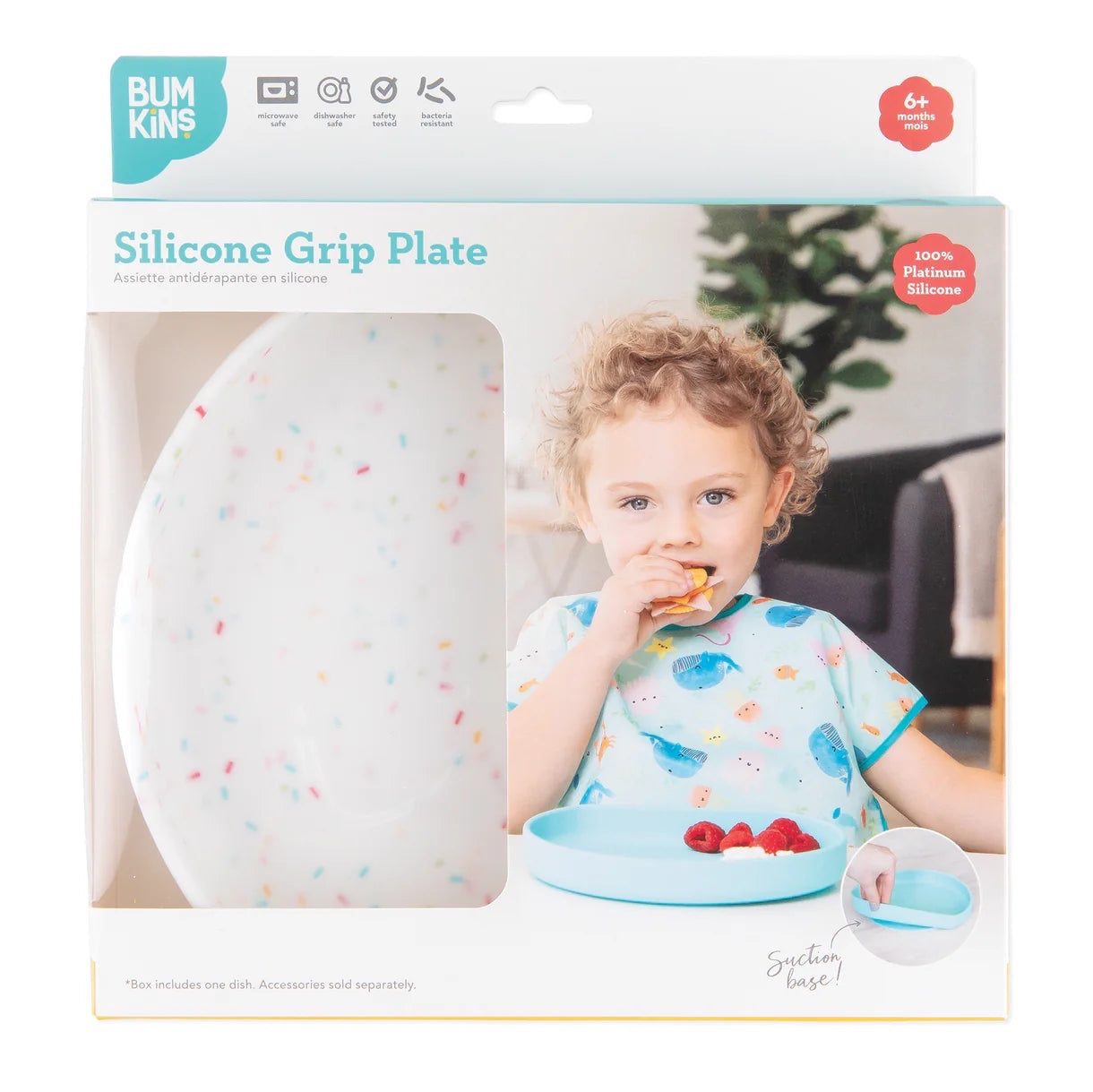 Silicone grip plate vanilla sprinkle
