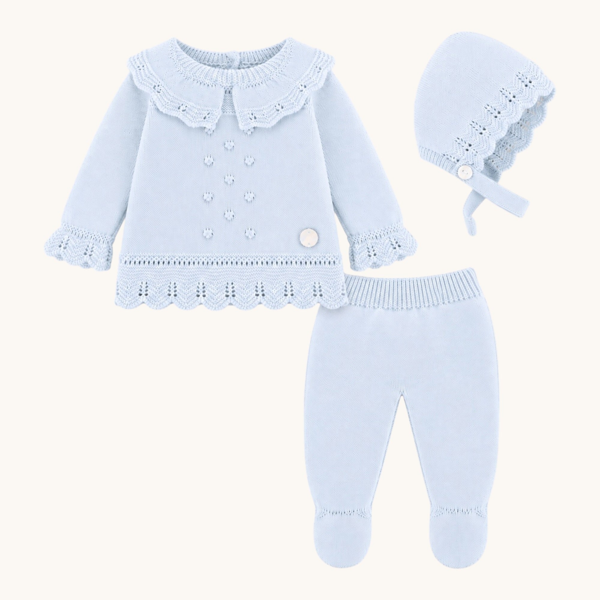 Knit Newborn Set Sky Blue