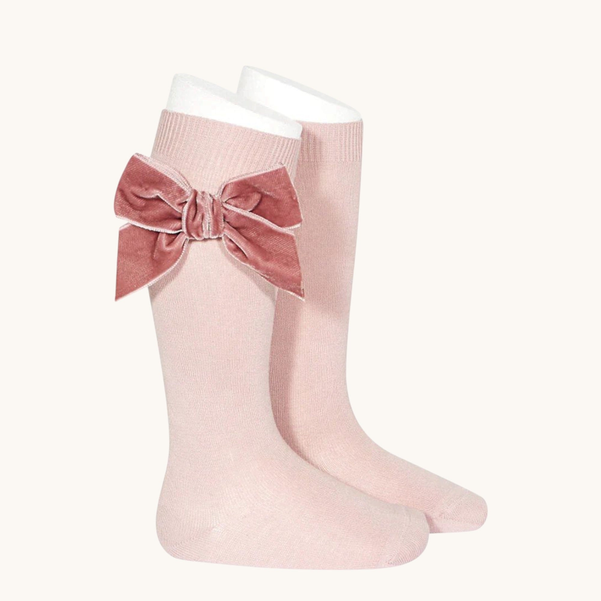 Medias cóndor terciopelo/ rosa palo