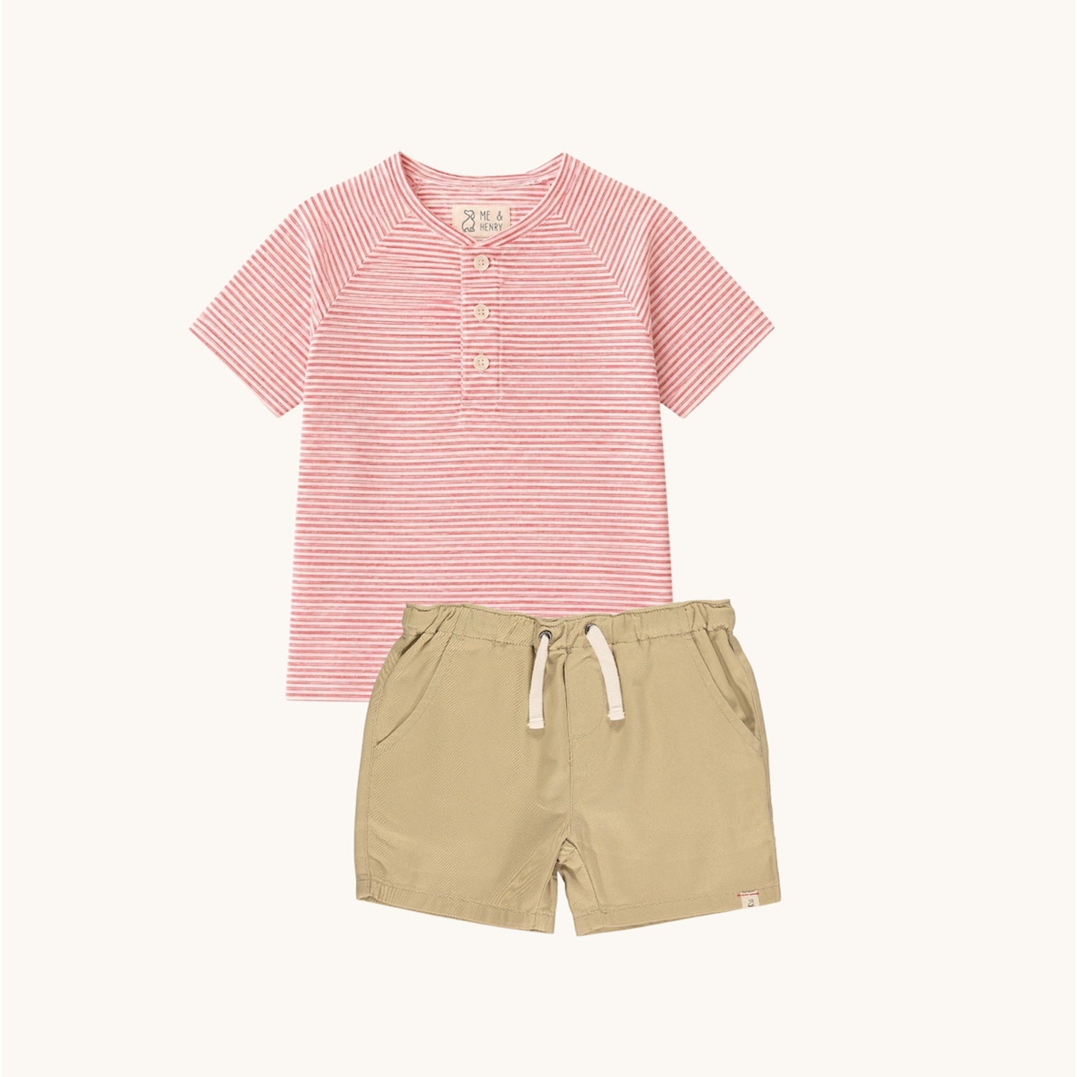 Frigat red stripe henley set