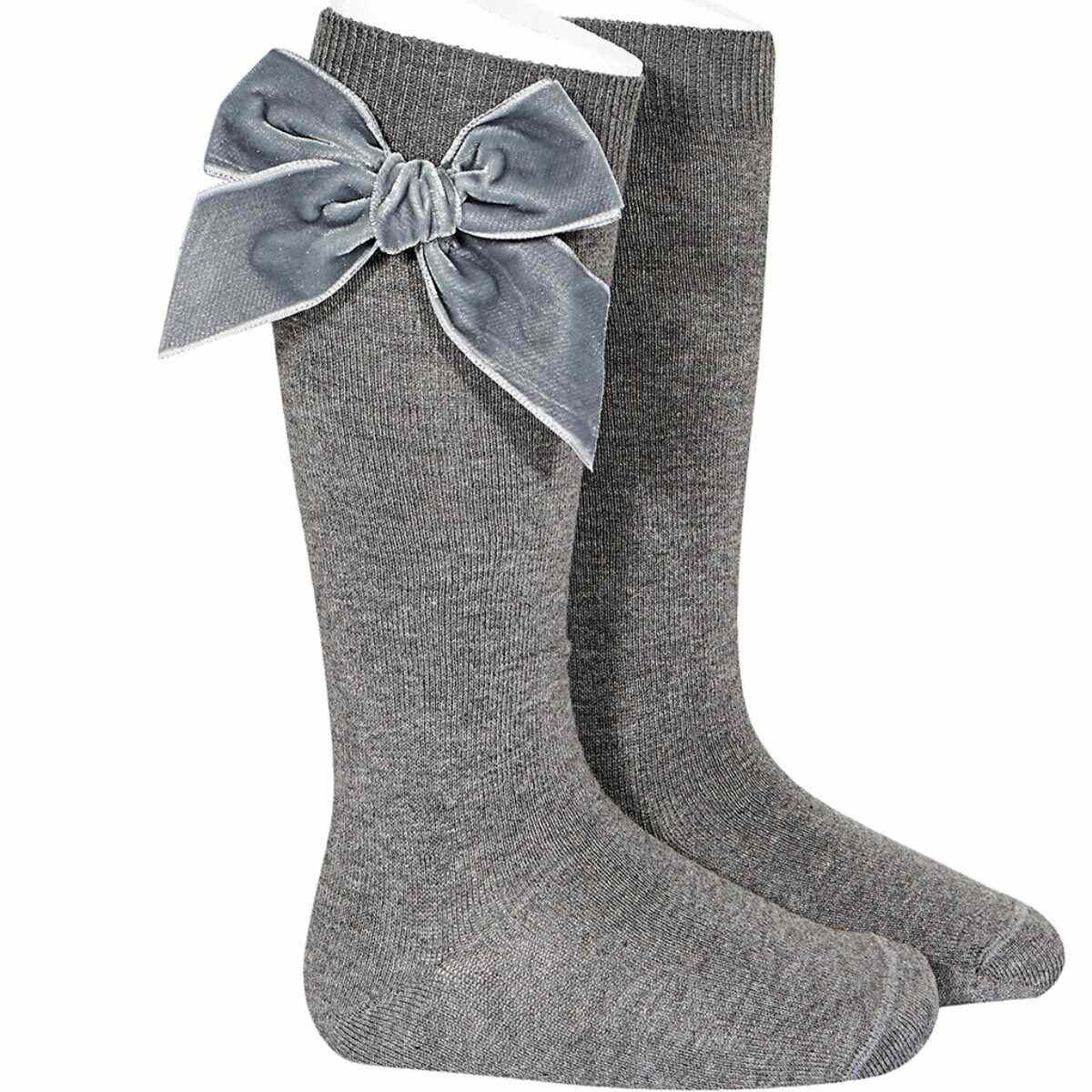Medias cóndor terciopelo/gris