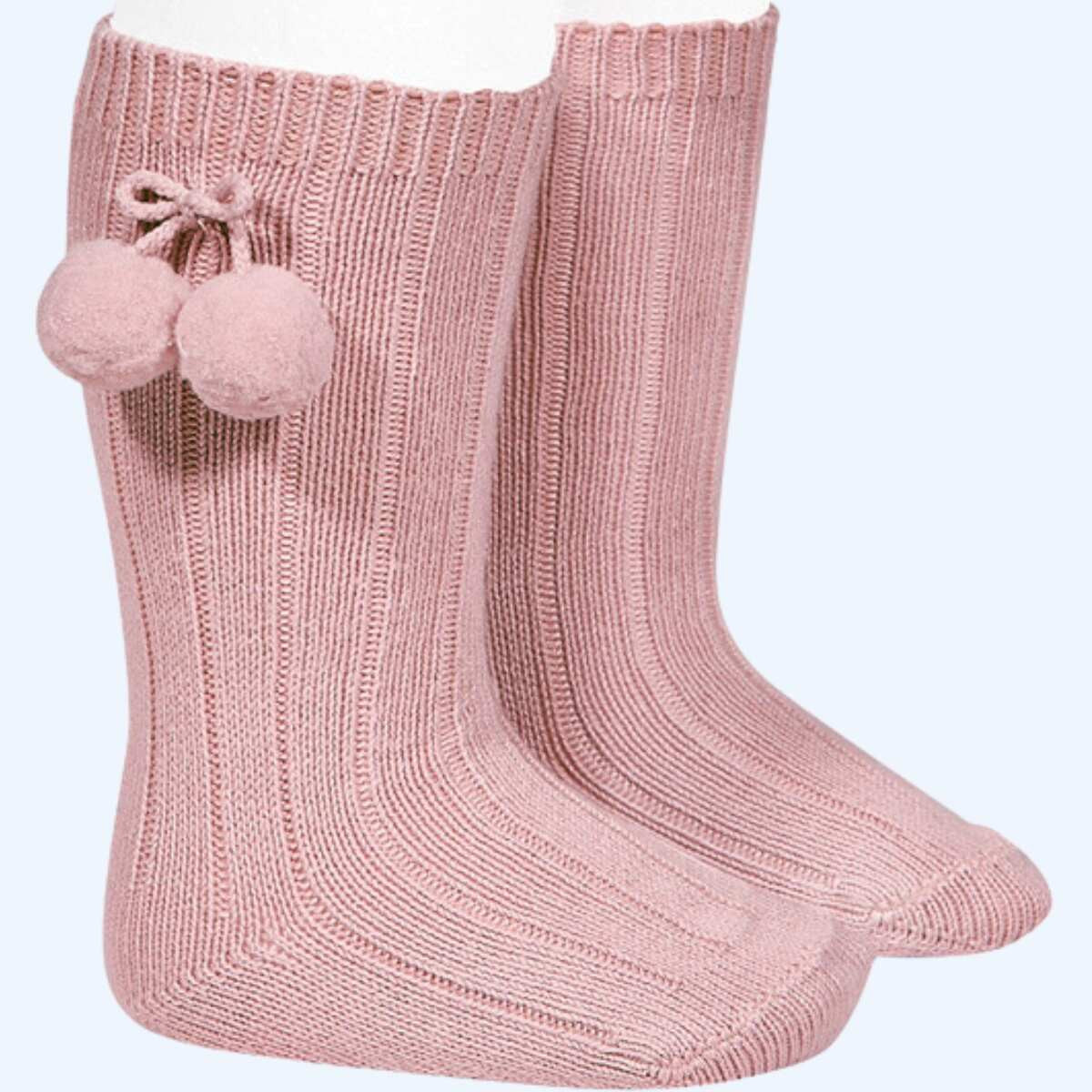 Medias canalé cóndor / Rosa palo