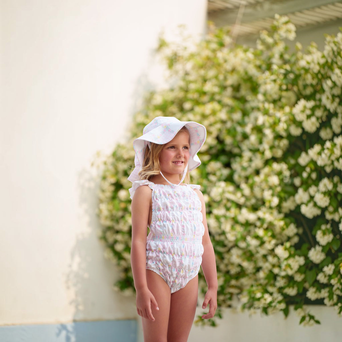 Patchwork frilled Swimsuit
