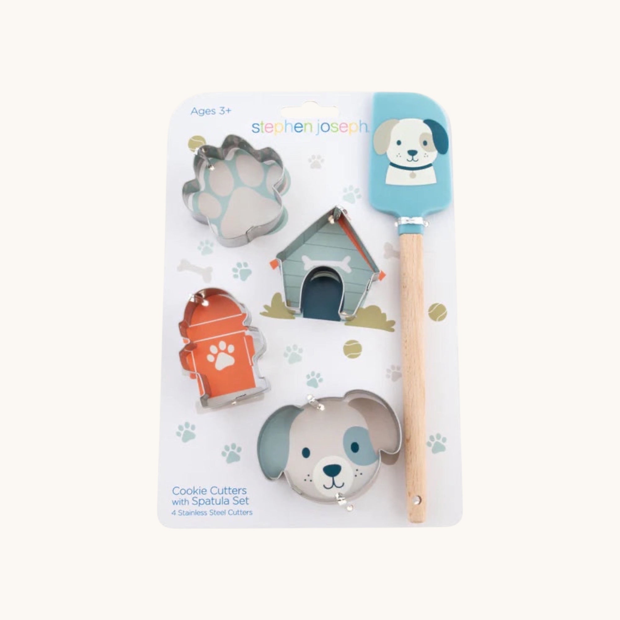Set de cortadores de galletas con espátula - perro