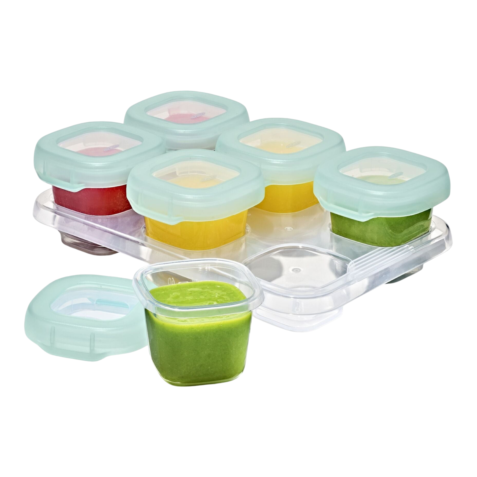 Set de 6 contenedores de plástico/ 2onz