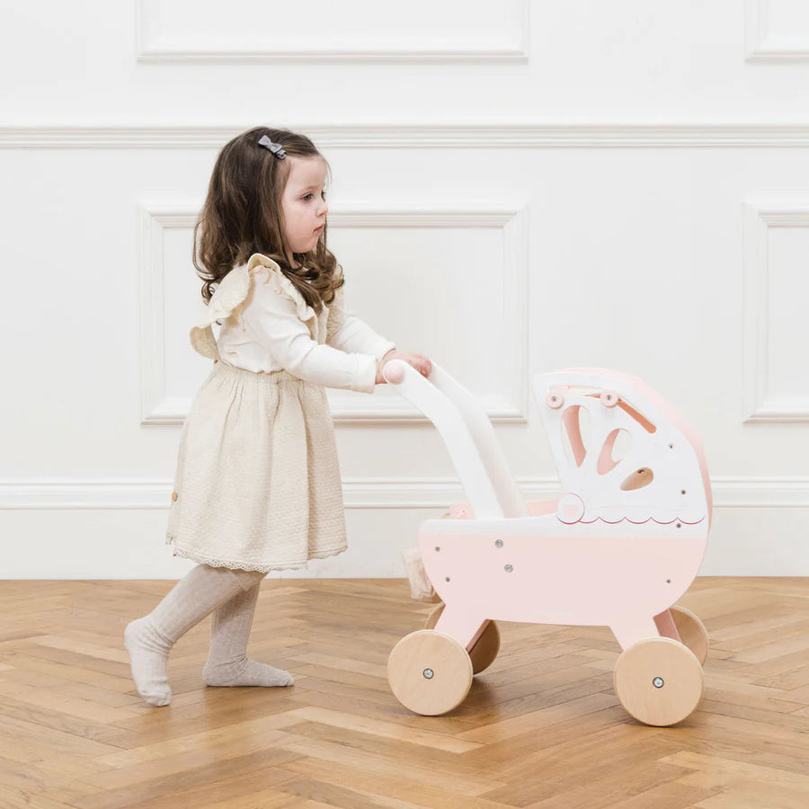 Retro Wooden Doll Pram