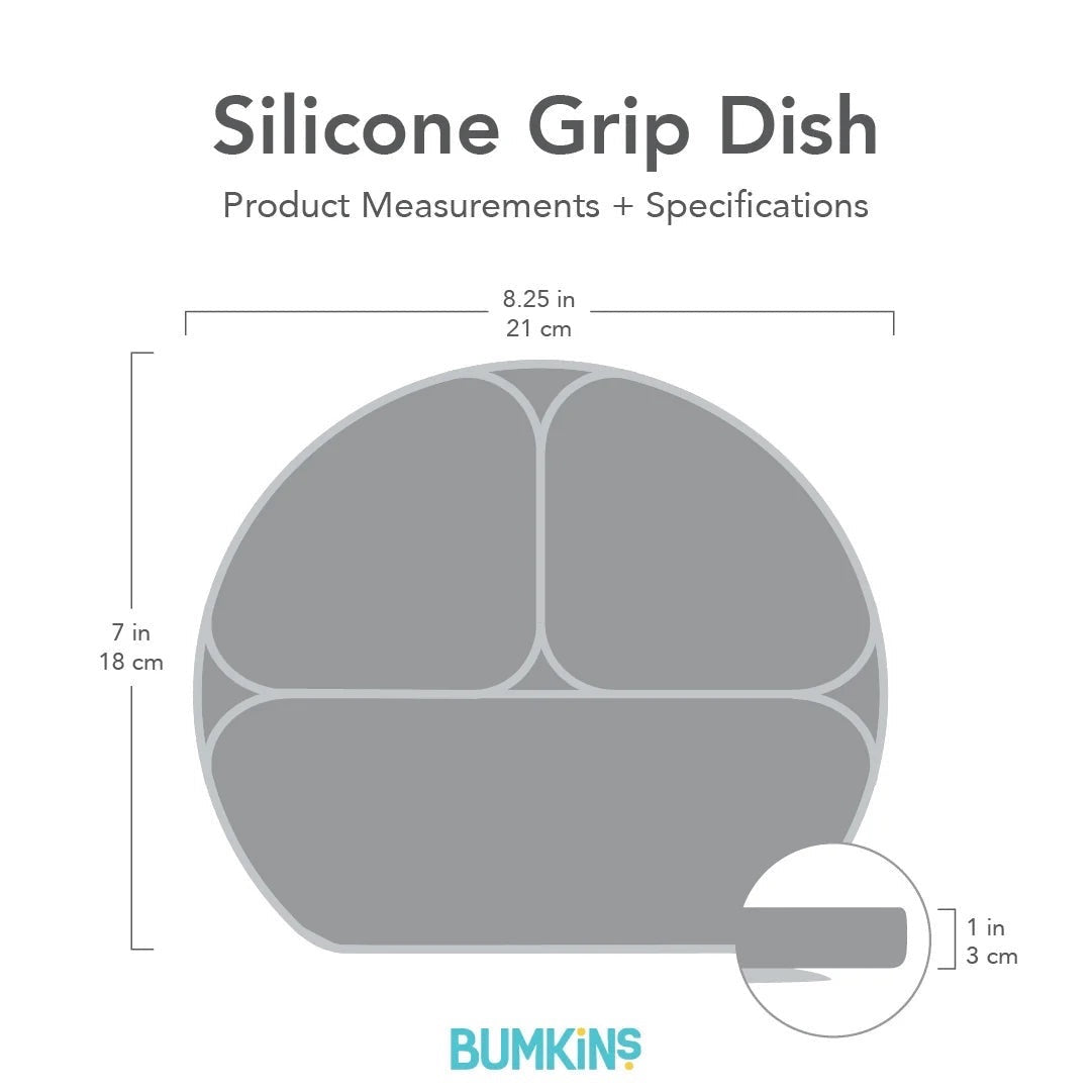 Silicone grip dish dark blue