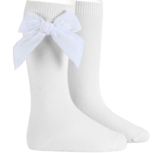 Medias cóndor terciopelo/blanco