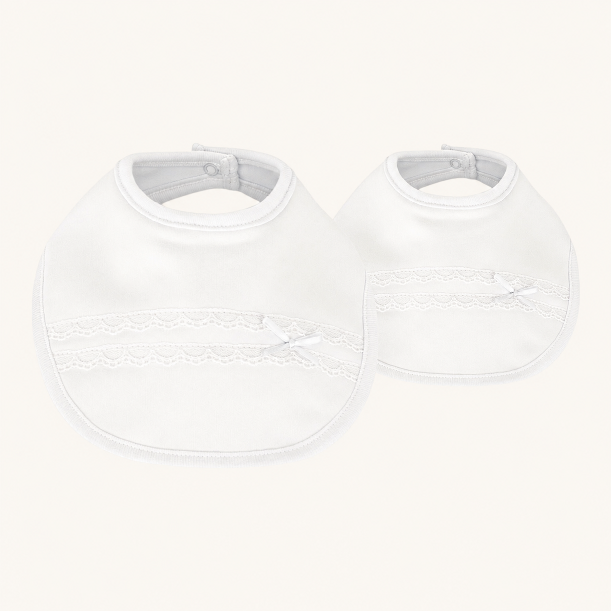 Fabric bibs - 2 Pack - Blanco