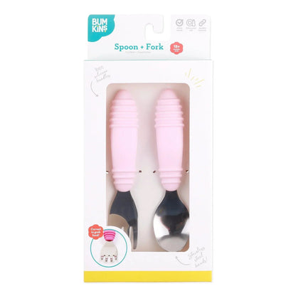 Spoon and fork set Pink