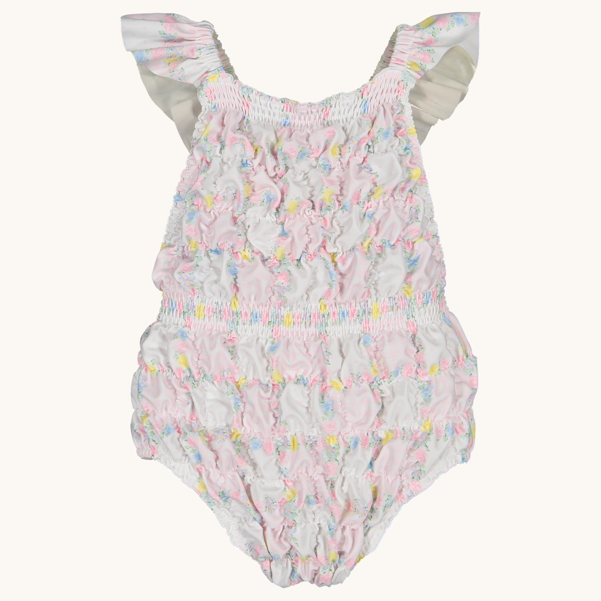 Patchwork frilled Swimsuit