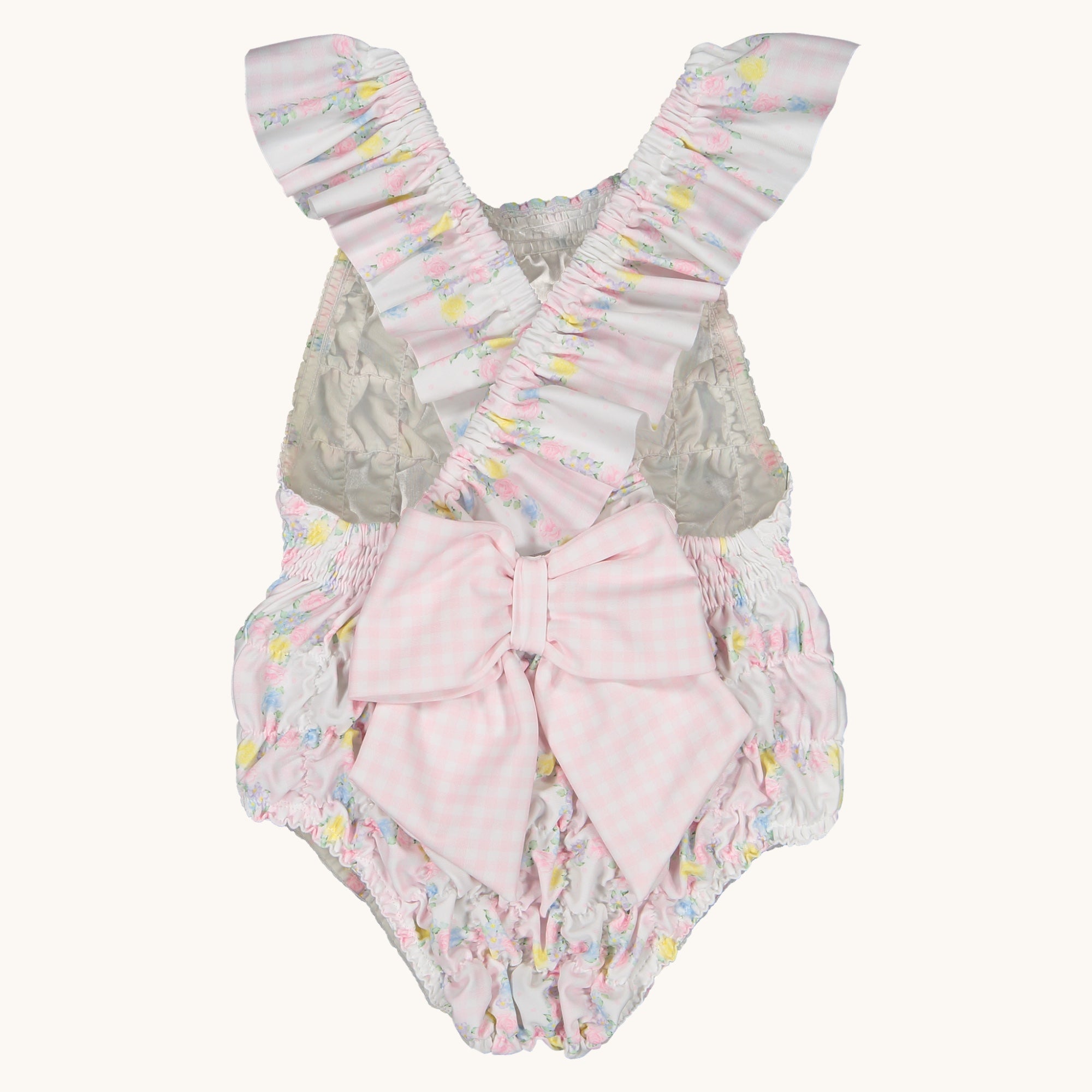 Patchwork frilled Swimsuit