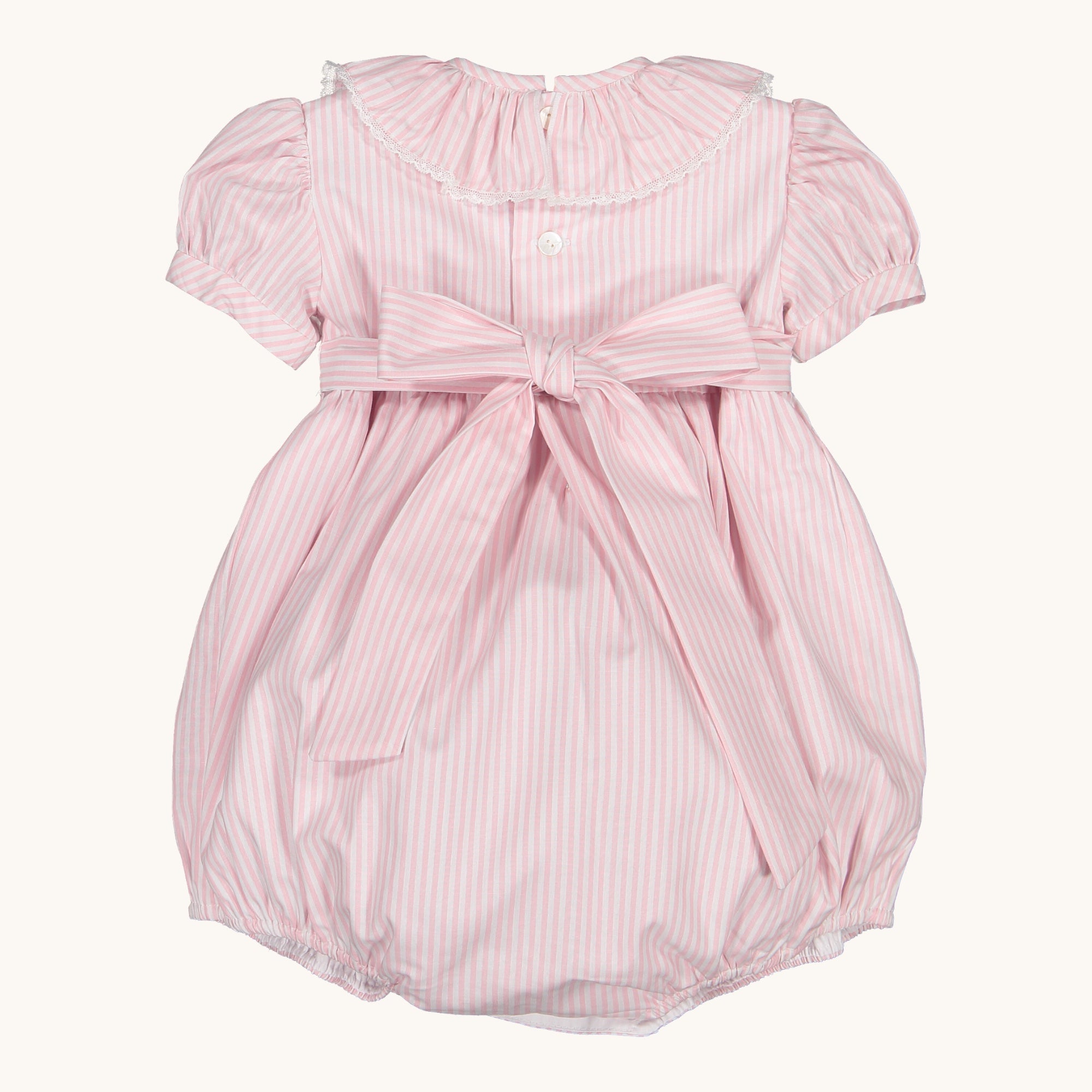 Rosé stripes Smocked Romper