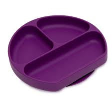 Silicone grip dish purple