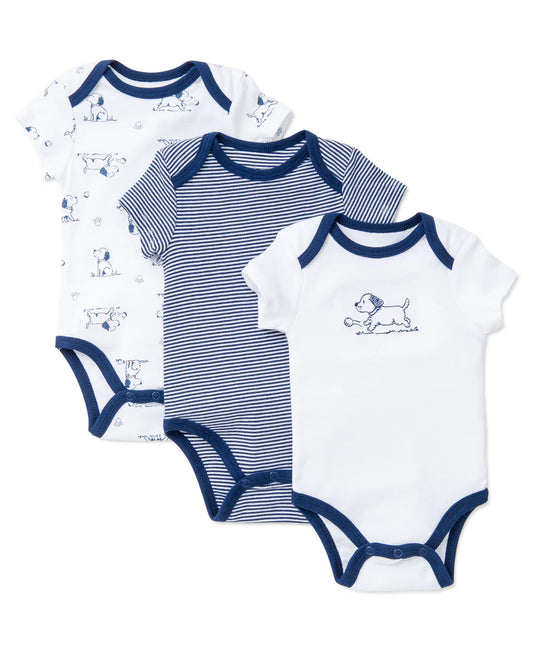 Puppy Toile 3pk Bsuits