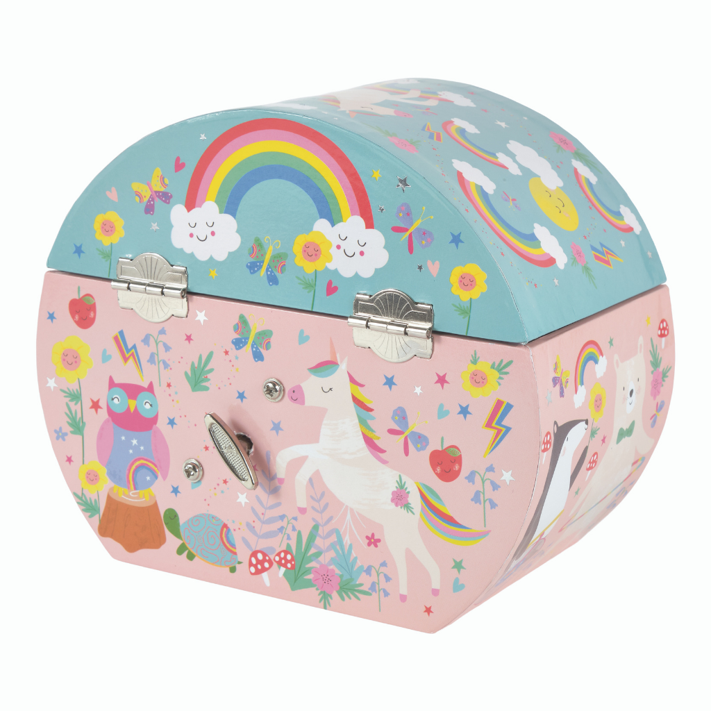 Musical Jewellery Box Oval - Rainbow Fairy