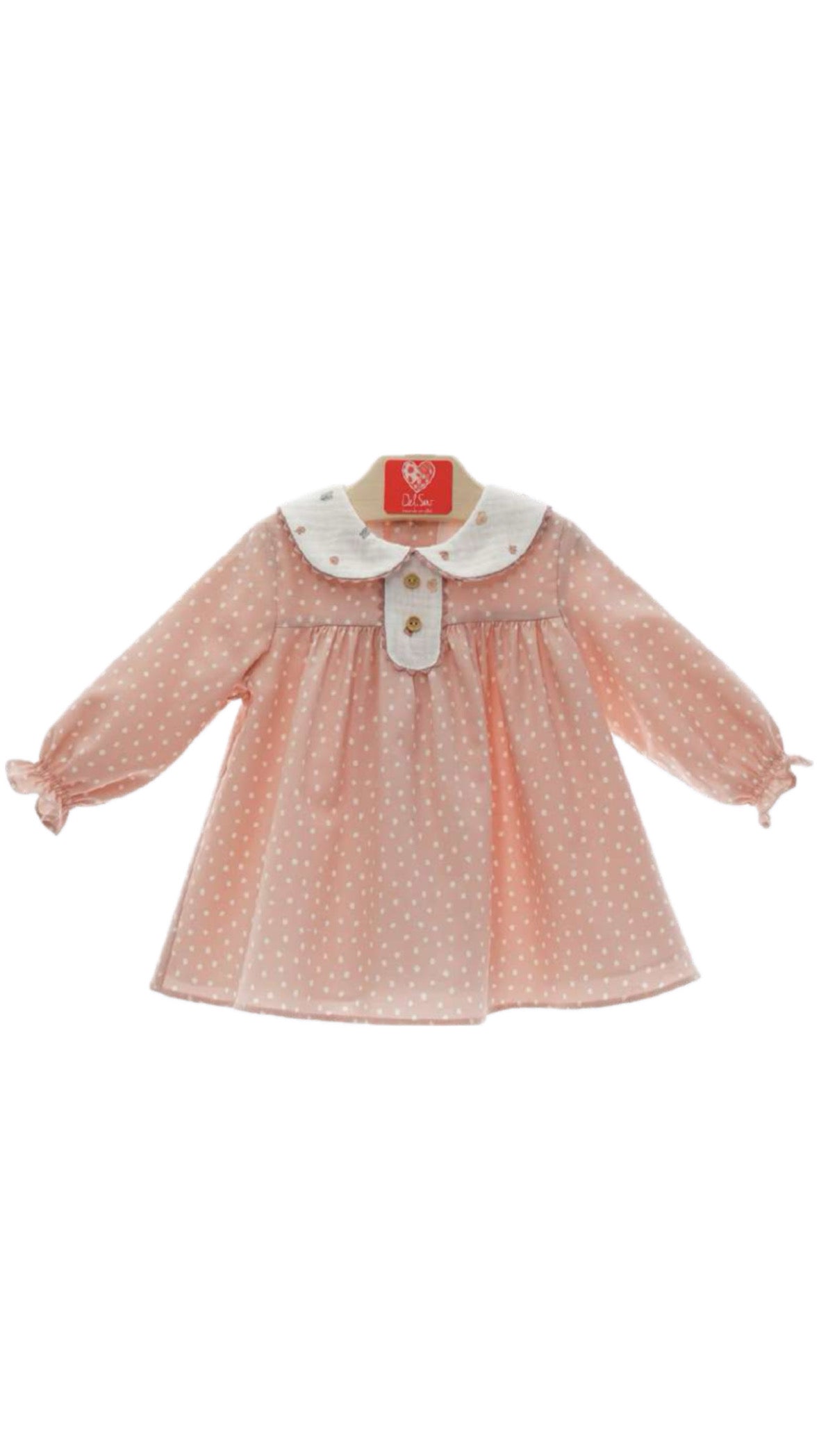 Vestido rosa empolvado