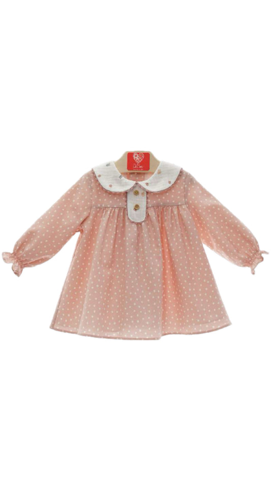 Vestido rosa empolvado