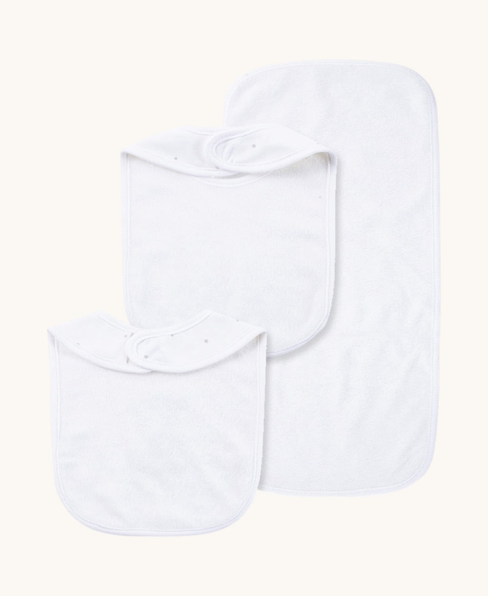 Welcome To The World Bib & Burp Set
