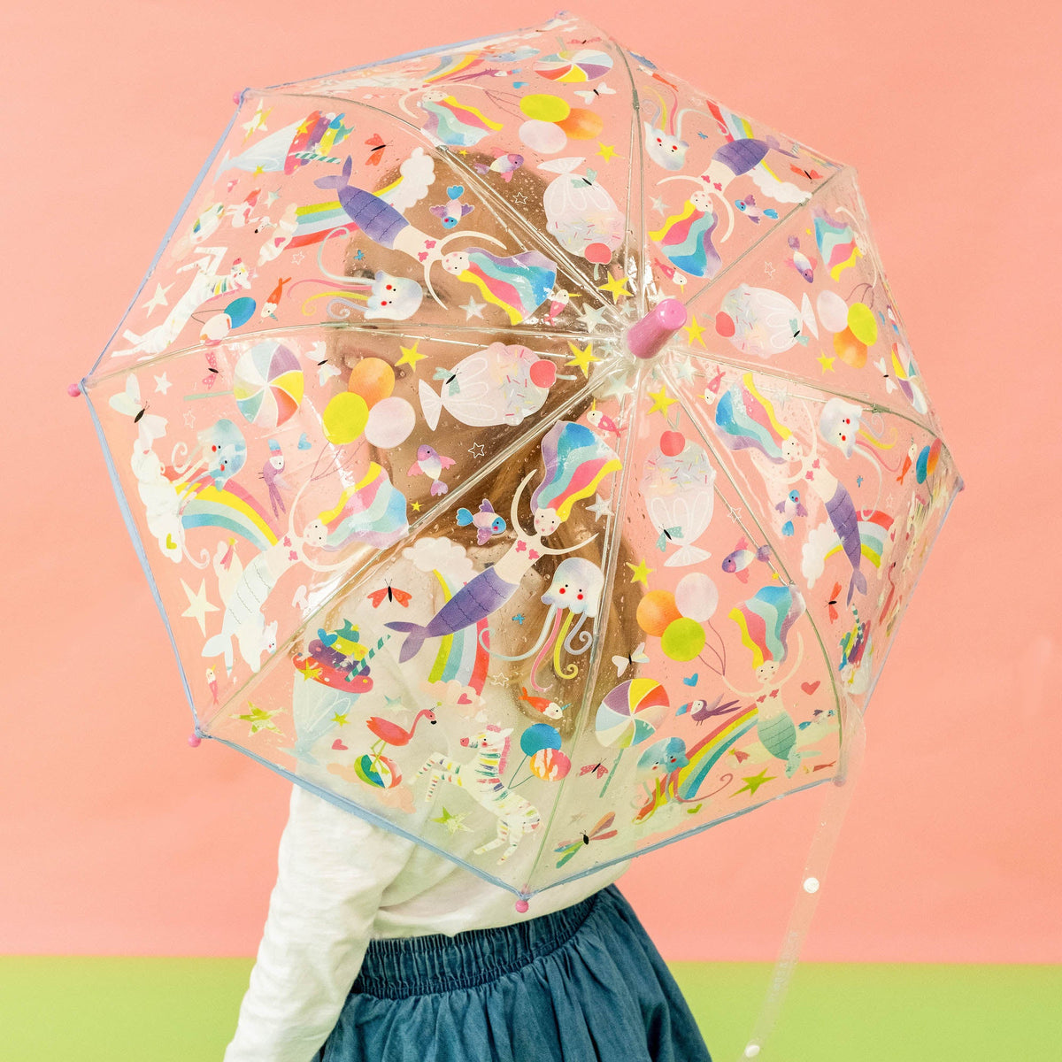 Clear Colour Changing Umbrella - Fantasy