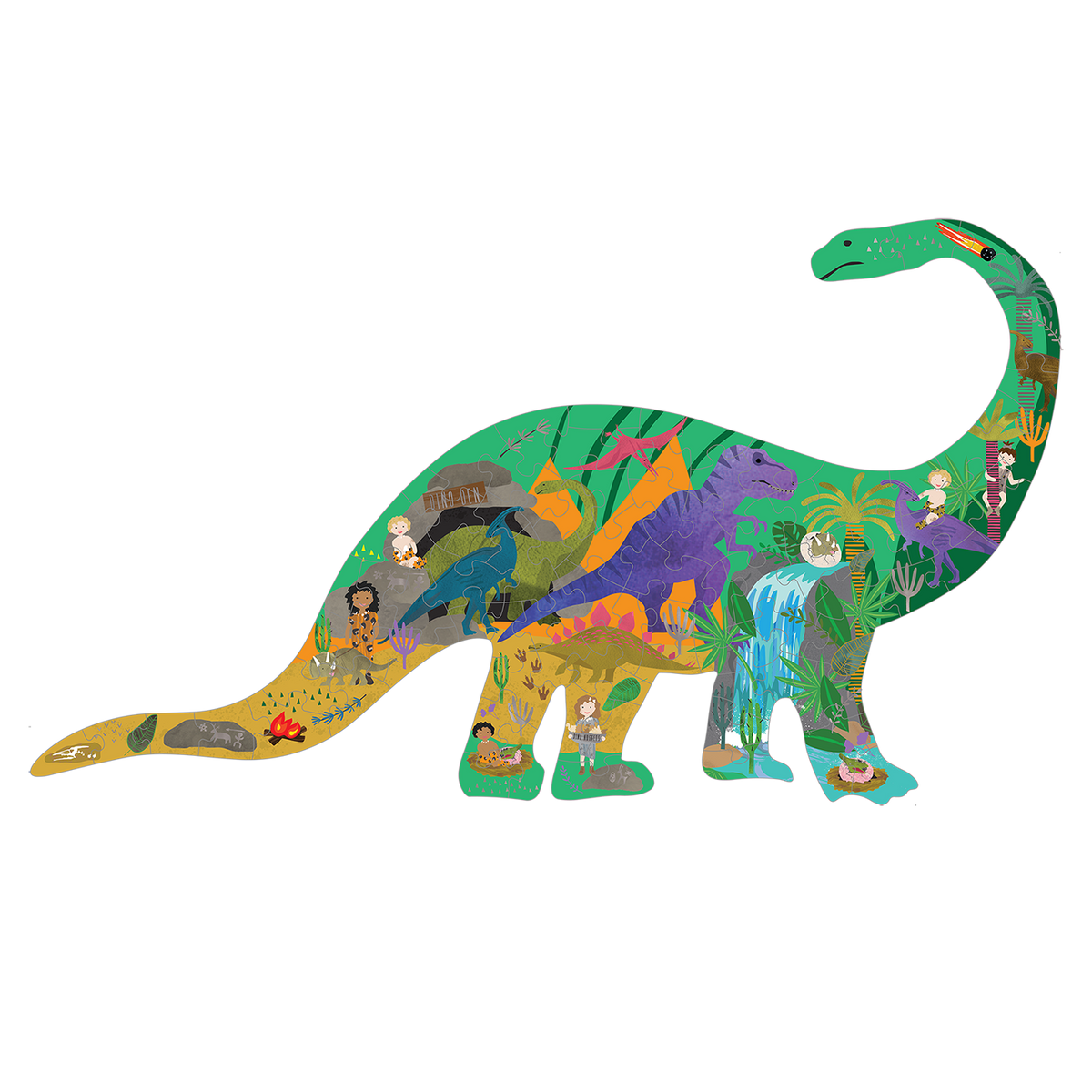 80 Piece Shaped Jigsaw - Dino