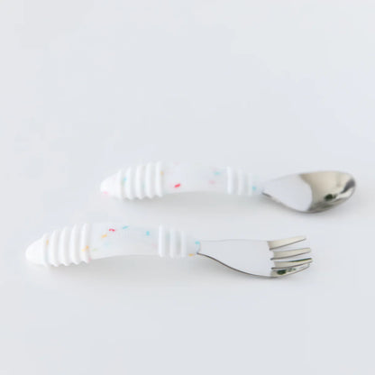 Spoon and fork set vanilla sprinkle