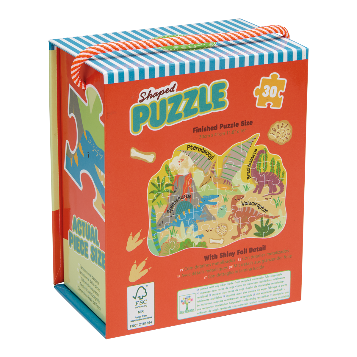 30 Piece Shaped Jigsaw - Dino