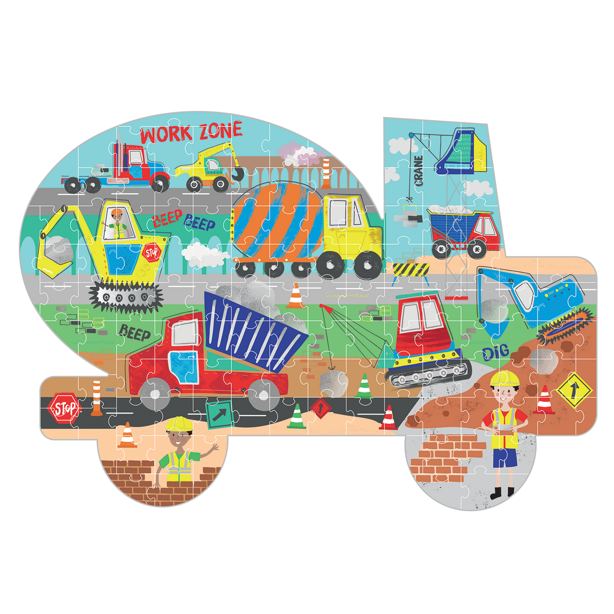 120 Piece Shaped Jigsaw - Construction