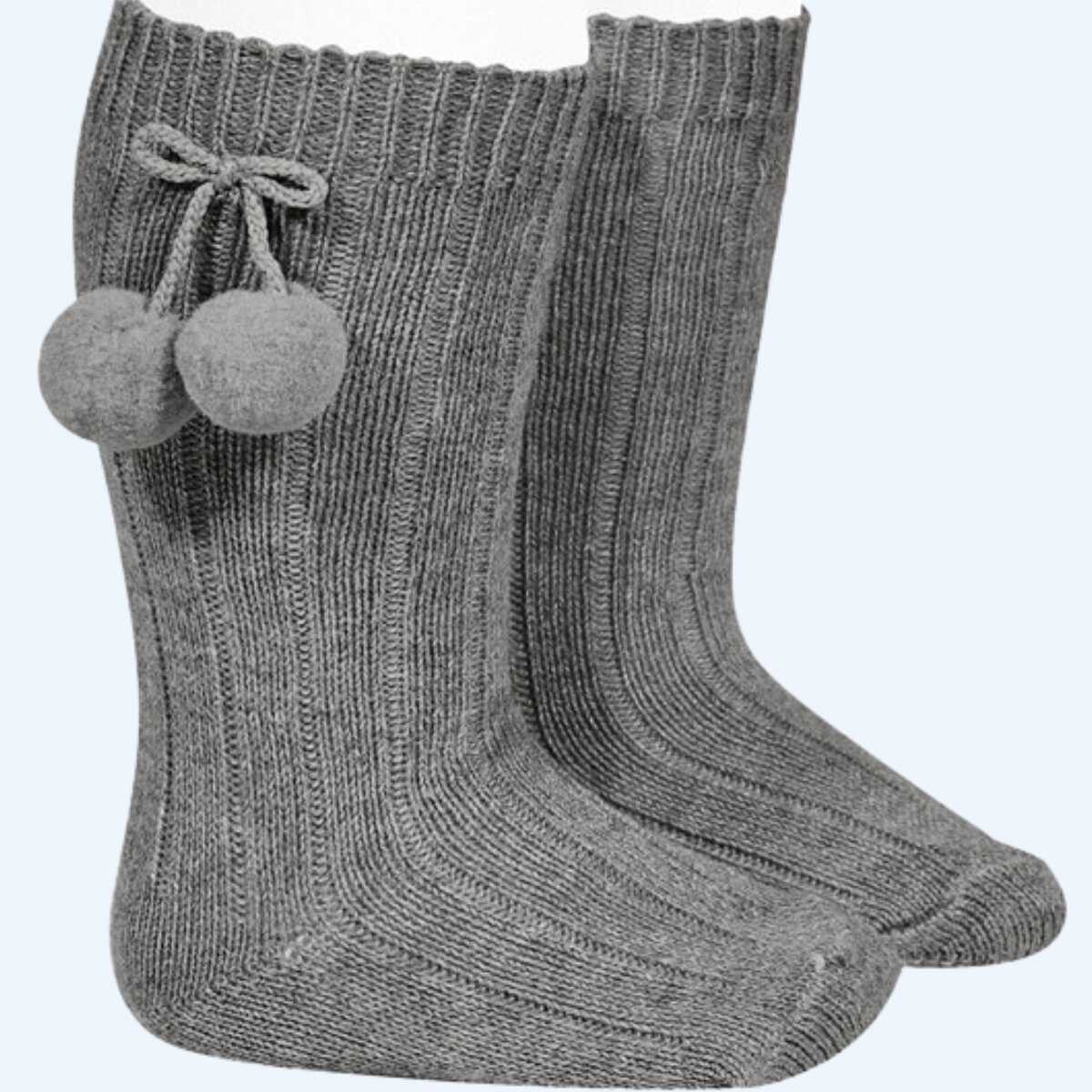 Medias canalé cóndor / Gris