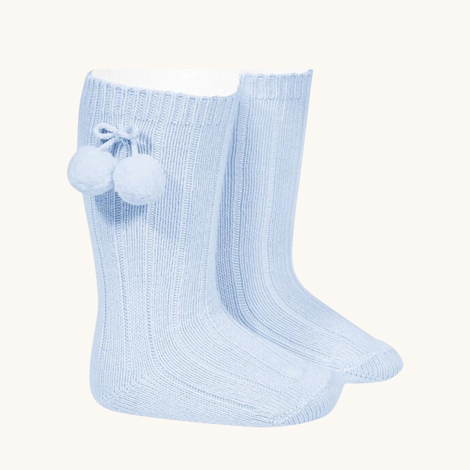 Medias canalé cóndor / celeste