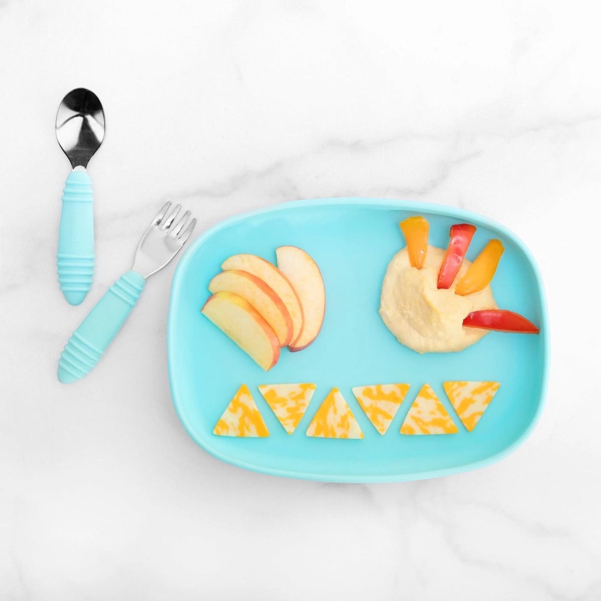Silicone grip tray blue