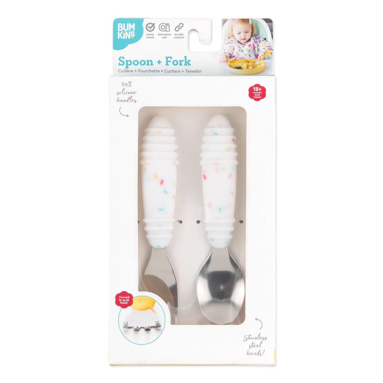 Spoon and fork set vanilla sprinkle