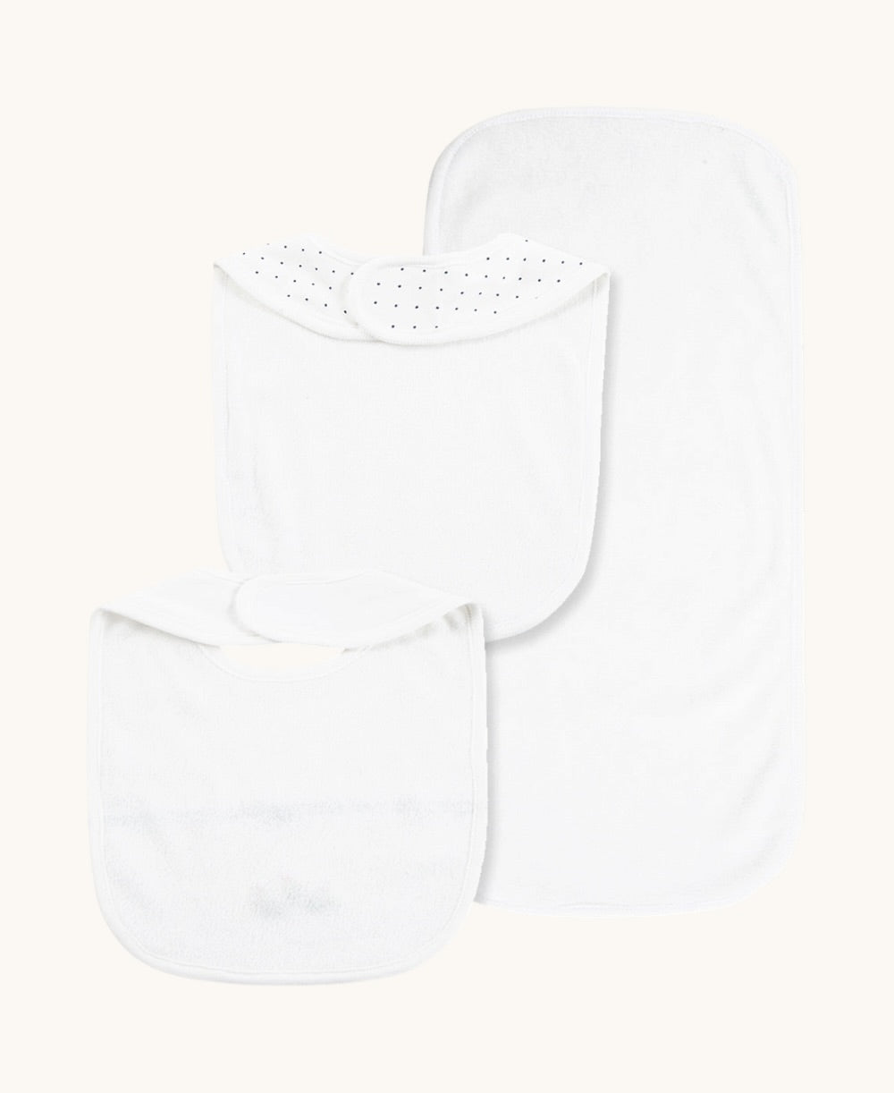 Rosebud Bib & Burp Set