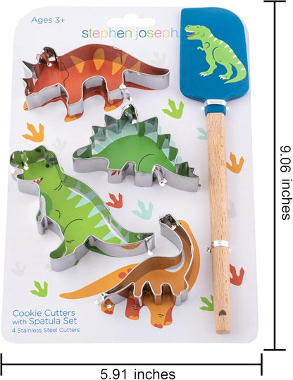 Set de cortadores de galletas con espátula - Dino