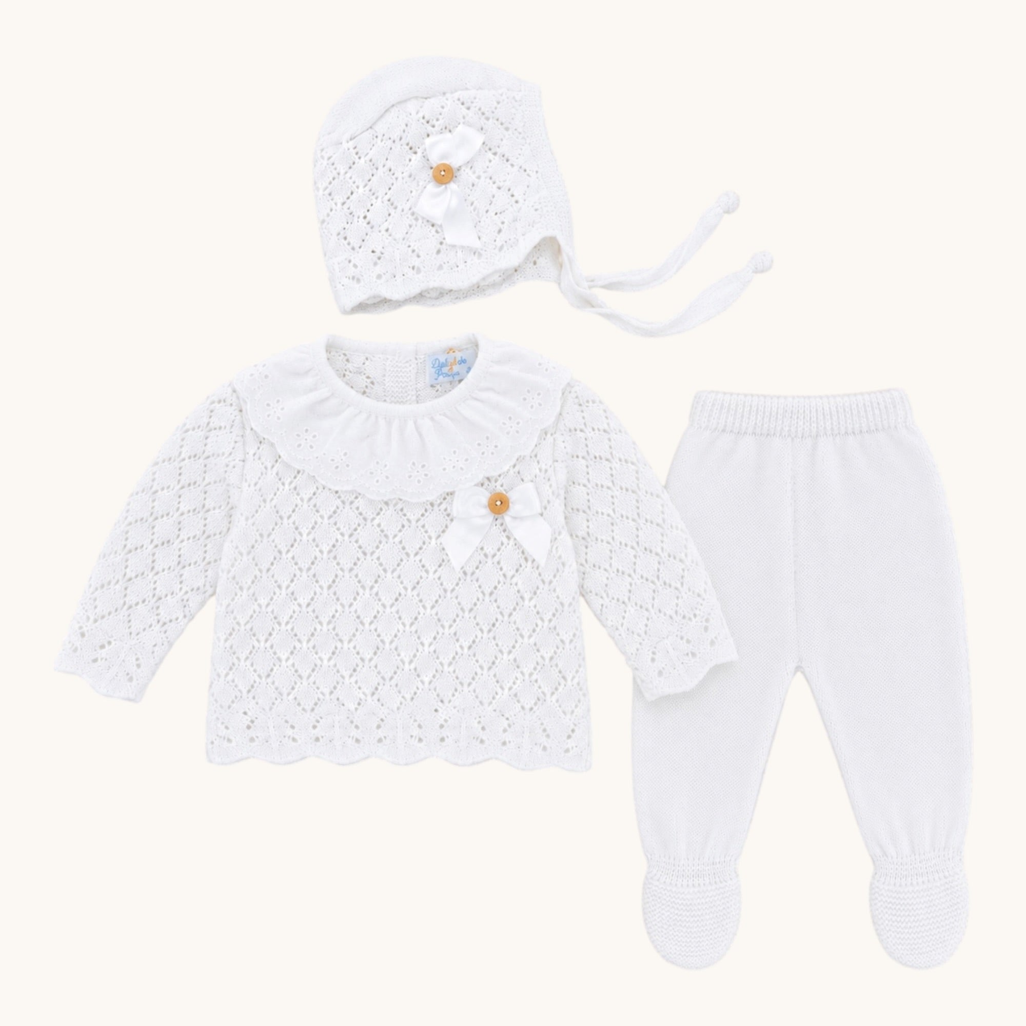 Knit baby Set - White