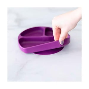 Silicone grip dish purple